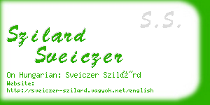 szilard sveiczer business card